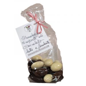 Dragèes Mandorla 3 gusti Latte, Extra Fondente, Bianco - 125g